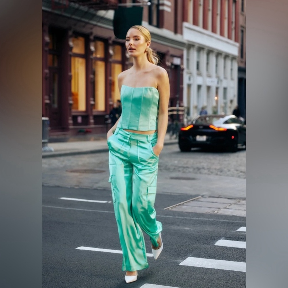 AMAYA SET - Corset Top and Cargo Trousers - brand new